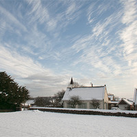 Buy canvas prints of Winter at Rudston by David Hollingworth