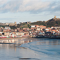 Buy canvas prints of Scarborough on a Winter Day by David Hollingworth