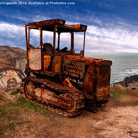 Buy canvas prints of Rust Tractor For Hire by David Hollingworth
