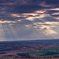 Buy canvas prints of Skyscape North Yorkshire Moors by David Hollingworth