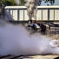 Buy canvas prints of The Scarborough Spa Express - Galatea Departure by David Hollingworth