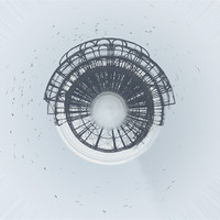 Buy canvas prints of Brighton Old Pier and seagulls in artistic 360 deg by Karen Slade