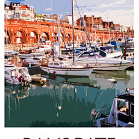 Buy canvas prints of Ramsgate Harbour Railway Style Print by Karen Slade