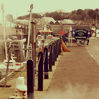 Buy canvas prints of Whitstable harbour wall by Karen Slade