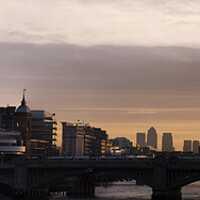 Buy canvas prints of London Sunrise over the Thames by Karen Slade