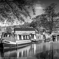 Buy canvas prints of Narrowboats on Brecon Canal by Joel Woodward