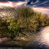 Buy canvas prints of High Waters the River Ithon by Joel Woodward