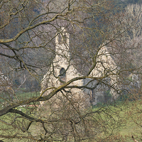 Buy canvas prints of  Ancient chapel Norfolk hillside by robin oakley