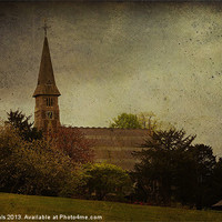 Buy canvas prints of Church On The Hill by Dave Burden