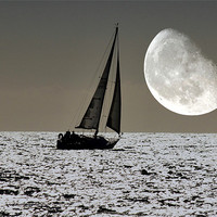 Buy canvas prints of By the Light of the Silvery Moon by 