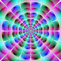 Buy canvas prints of Time Tunnel in Blue and Pink by Colin Forrest