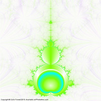 Buy canvas prints of Mandelbrot in Green and Blue by Colin Forrest