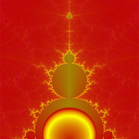 Buy canvas prints of Mandelbrot in Red Gold and Yellow by Colin Forrest