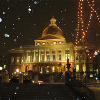 Buy canvas prints of Massachusetts State House by David Davies