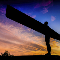 Buy canvas prints of The Angel of the North by Dave Hudspeth Landscape Photography