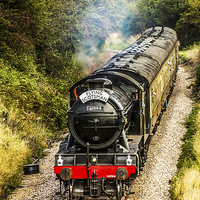 Buy canvas prints of The Flying Scotsman by Dave Hudspeth Landscape Photography