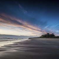 Buy canvas prints of Bambrough Dawn, Northumberland by Dave Hudspeth Landscape Photography