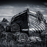 Buy canvas prints of Lindisfarne Coble by Dave Hudspeth Landscape Photography