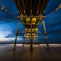 Buy canvas prints of Under the Pier by Dave Hudspeth Landscape Photography