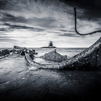 Buy canvas prints of The Wreck at Saltwick by Dave Hudspeth Landscape Photography