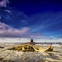 Buy canvas prints of The Wreck and The Nab by Dave Hudspeth Landscape Photography