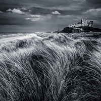 Buy canvas prints of Bambrough Castle Northumberland by Dave Hudspeth Landscape Photography