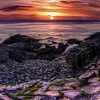 Buy canvas prints of The Giants Causeway, Pamoramic by Dave Hudspeth Landscape Photography