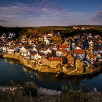 Buy canvas prints of  Staithes at Dawn by Dave Hudspeth Landscape Photography