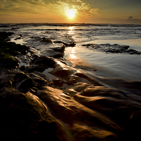 Buy canvas prints of  Seaton Carew Sunrise by Dave Hudspeth Landscape Photography