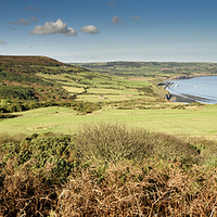 Buy canvas prints of  Robin Hoods Bay, North Yorkshire Panoramic by Dave Hudspeth Landscape Photography