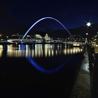 Buy canvas prints of  The Gateshead Millenium Bridge by Dave Hudspeth Landscape Photography