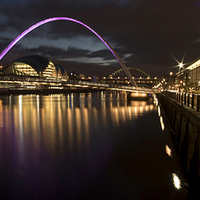 Buy canvas prints of   Gateshead Millennium Bridge by Dave Hudspeth Landscape Photography