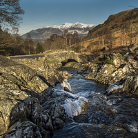Buy canvas prints of Ashness Bridge Panoramic by Dave Hudspeth Landscape Photography