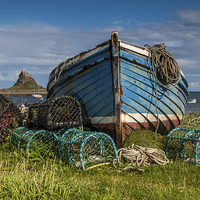 Buy canvas prints of "The Magpie" on Holy Island  by Dave Hudspeth Landscape Photography
