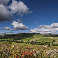Buy canvas prints of Upper Weardale Panoramic by Dave Hudspeth Landscape Photography