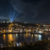 Buy canvas prints of Whitby at Night Panoramic by Dave Hudspeth Landscape Photography