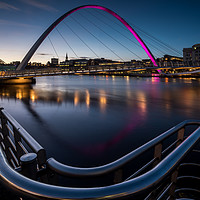 Buy canvas prints of The Millennium Bridge, Gateshead by Dave Hudspeth Landscape Photography