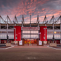 Buy canvas prints of The Riverside Stadium, Middlesbrough by Dave Hudspeth Landscape Photography