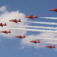 Buy canvas prints of 9 Red arrows  by Jon Fixter