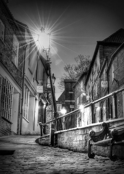  The Leaning Lamp post on steep hill Lincoln  Picture Board by Jon Fixter
