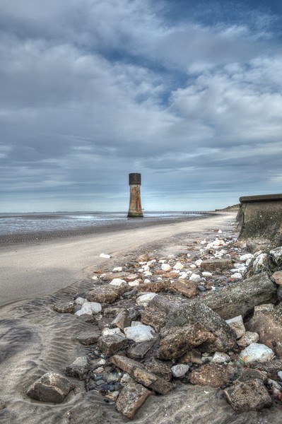 The Old water tower / spurn point Lighthouse Picture Board by Jon Fixter