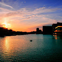 Buy canvas prints of Brayford Pool Sunset - Lincoln  by Jon Fixter