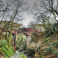 Buy canvas prints of Steam over Ravine Viaduct by Jon Fixter