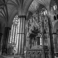 Buy canvas prints of Lincoln Cathedral Internal Structure  by Jon Fixter