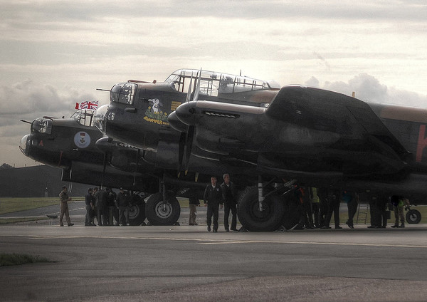 RAF Avro Lancaster Bomber's - Sisters  Picture Board by Jon Fixter