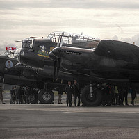 Buy canvas prints of RAF Avro Lancaster Bomber's - Sisters  by Jon Fixter