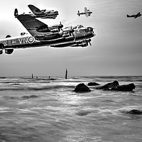 Buy canvas prints of Lancaster's on a Mission  by Jon Fixter