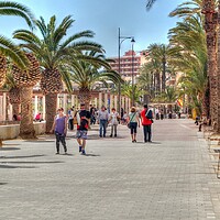 Buy canvas prints of Alicante Marina walkway by Jon Fixter