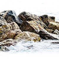 Buy canvas prints of The rocky shoreline by Ian Johnston  LRPS