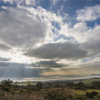 Buy canvas prints of Rays over the coast landscape by Ian Johnston  LRPS